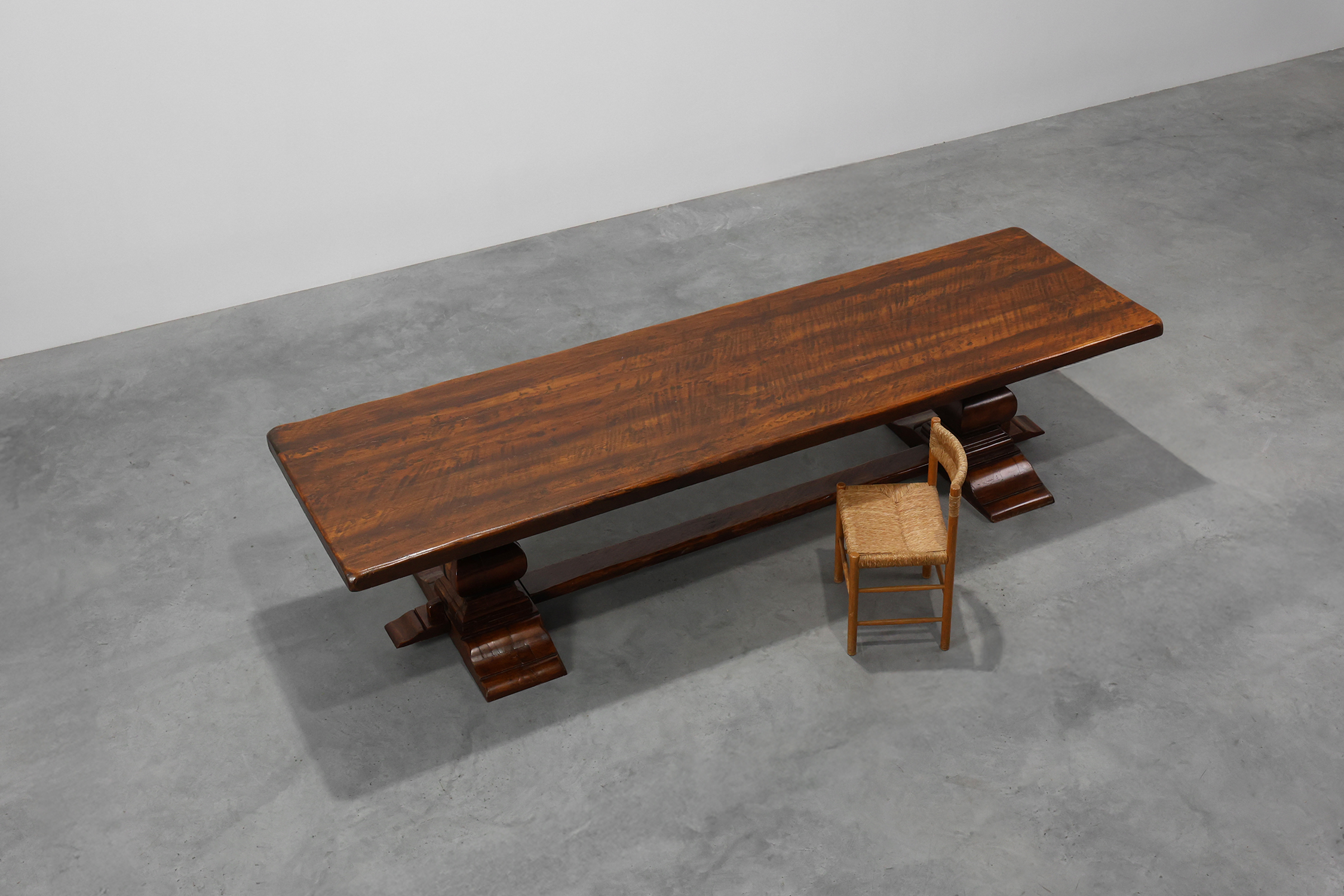 19th Century French Provincial Oak Monastery Dining Tablethumbnail